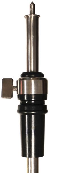 Cello Endpin Unit Ebony Bulb Steel/Brass Key Standard 4/4