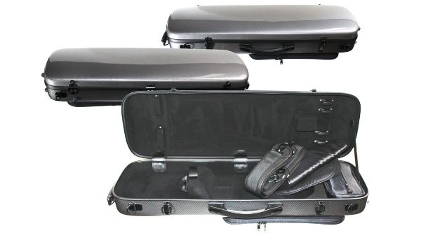 Young Pc Rocket Shaped Violin Case 4/4 Silver Weave