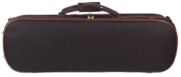 GSJ ROUNDED OBLONG VIOLIN CASE BLACK/BURGUNDY ONLY